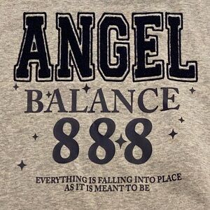 rue21 Angel Numbers oversized sweater shirt gray
